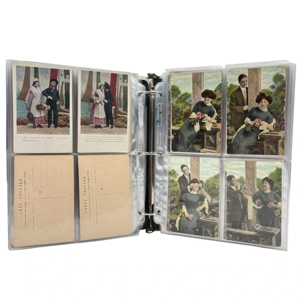 Lot Of 196 Vintage Couples Story Series Postcards Romance/Romantic